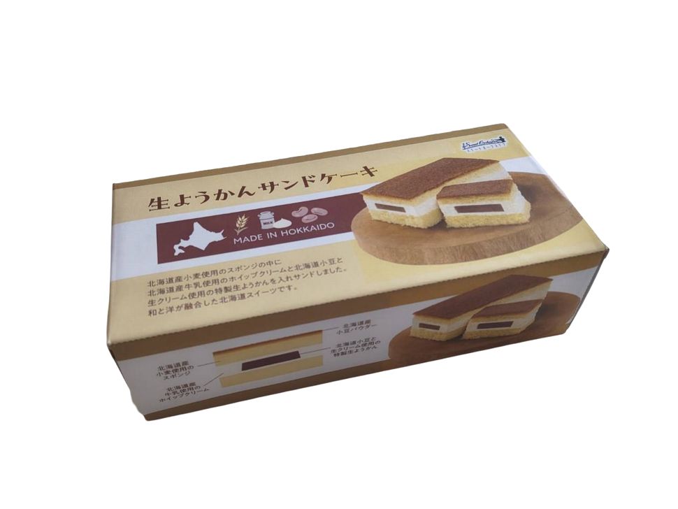 5482　札幌市　わらく堂　生ようかんサンドケーキ　箱入　冷凍